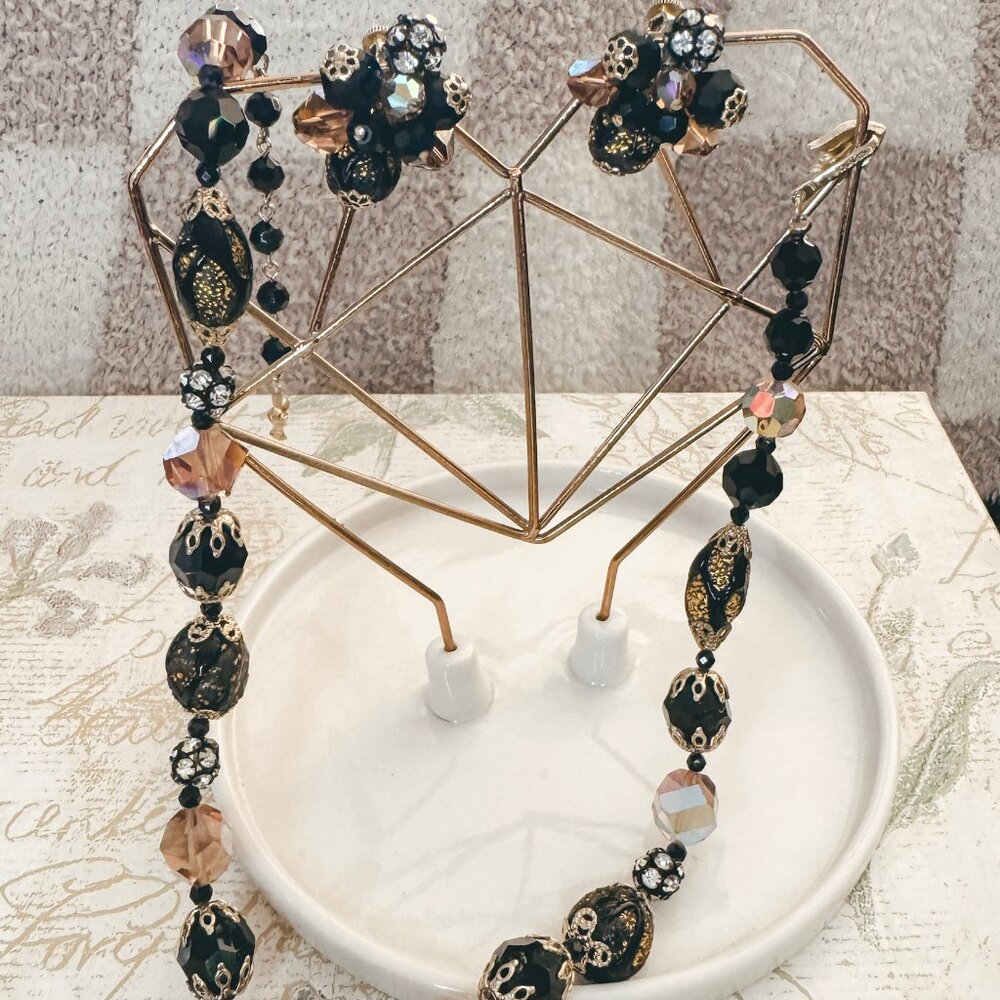 Vintage Signed Vendome Choker Necklace & Earrings